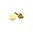 Zierkappe D=15mm für Schrauben, aus Messing, Farbe gold poliert