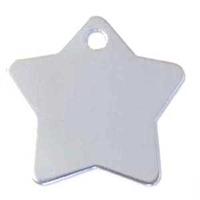 Aluminum anodized Tag „Starlet“ 25x25x1mm, silver