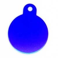 Aluminum anodized Round tag, D=30mmx1mm, blue