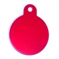 Aluminum anodized Round tag, D=30mmx1mm, red