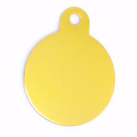 Aluminum anodized Round tag, D=30mmx1mm, gold