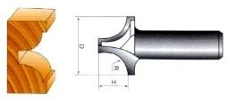 D=32mm Schaft=6mm HM Viertelstabfräser Abrundfräser für Oberfräse und CNC 