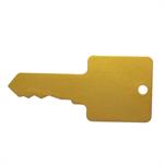 Alum. Anhänger Schlüssel, 69*31mm, gold