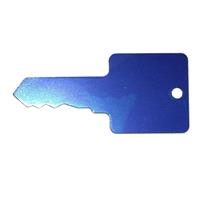 Alum. Anhänger Schlüssel, 69*31mm, blau