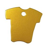 Бирка „маечка“, 33x28x1мм, алюм.цвет золотой