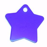Aluminum anodized Tag „Starlet“ 25x25x1mm, blue