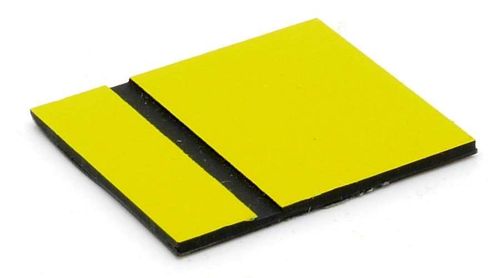 Matière plastiq bicouche, FRAISE 1,4mm 300x600mm jaune/noir