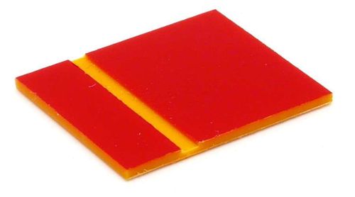 Matière plastiq bicouche, FRAISE 1,4mm 300x600mm rouge/jaune