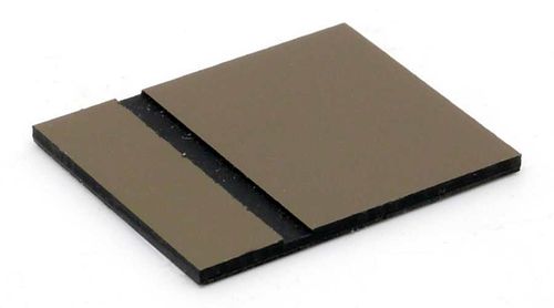 Material plastico bistrato, per FRESA 1,4mm 300x600mm marrone/nero