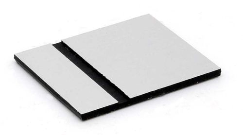 Material plastico bistrato, per FRESA 1,4mm 300x600mm argento spazzolato / nero