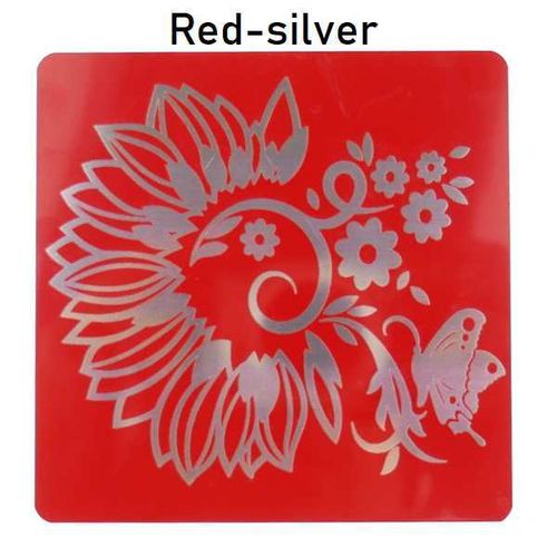 Laser aluminium red-silver 305x610x0,5mm