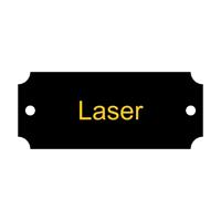 Placa laton negro per grabado laser 60x25mm 10 pz.