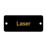 Targhe ottone nero incissione Laser 60x25mm 10 pz.