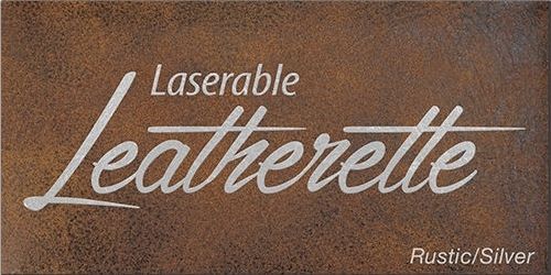 Laserleder laserabe leatherette RUSTIKAL / SILBER 305x610mm