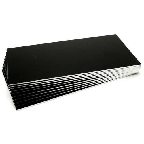 10 pcs Aluminium plates BLACK matt 1,0mm 100x50mm