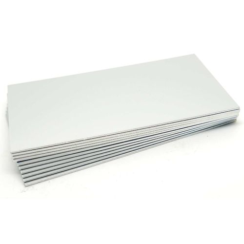 10 pcs small Aluminium plates silver mat 1,0mm 100x50mm
