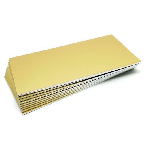 10 pcs Aluminium plates GOLD matt 1,0mm 100x50mm
