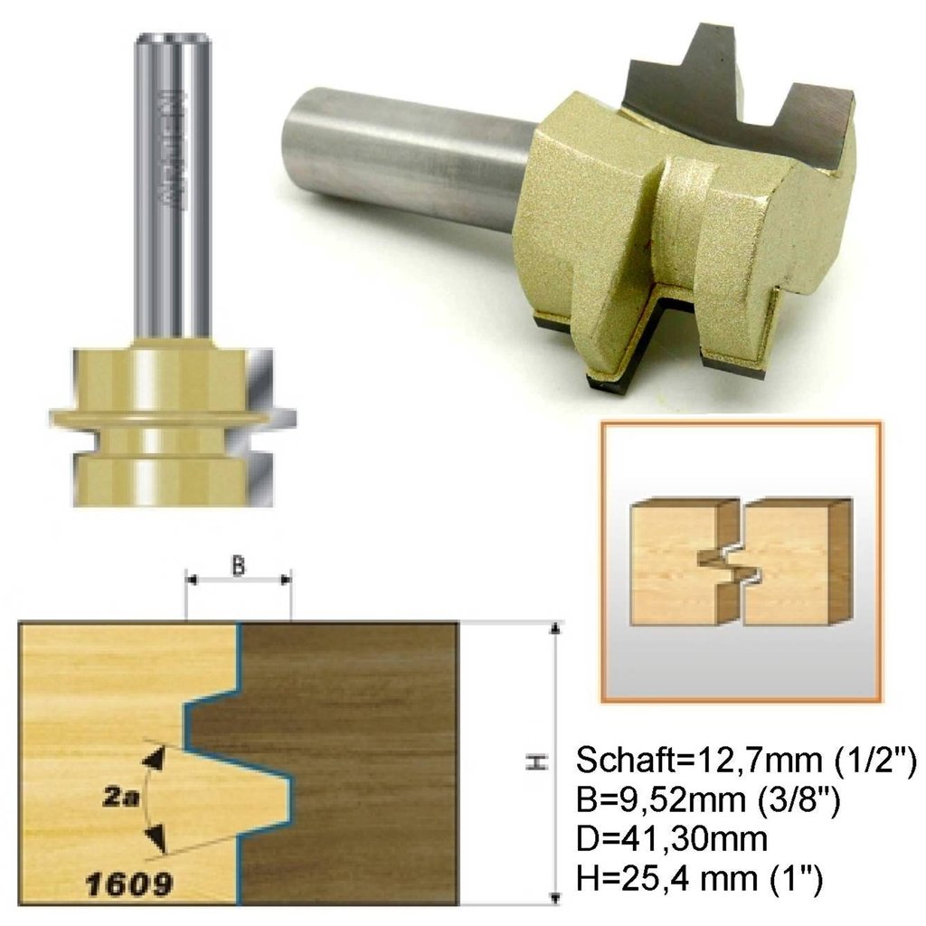 D=32mm Profilverleimfräser Schaft 12,7mm für Fingerzinken Holzfräse #FR18 