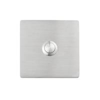 Bell plate 85x85x4mm, stainless V4A, laser / engravable incl. mounting kit