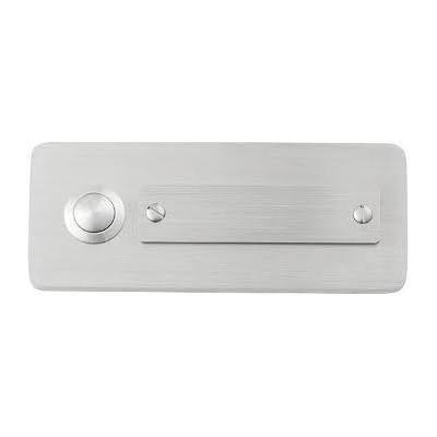 Bell plate 45x108x4mm, stainless V4A, laser / engravable with 1 name plate, incl. mounting kit