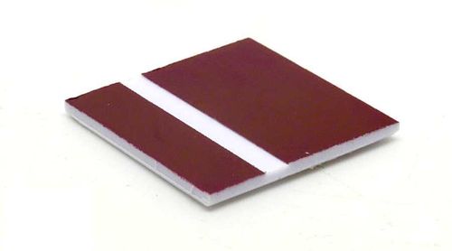 LASERplastic 1,4mm cherryred-white 300x600mm