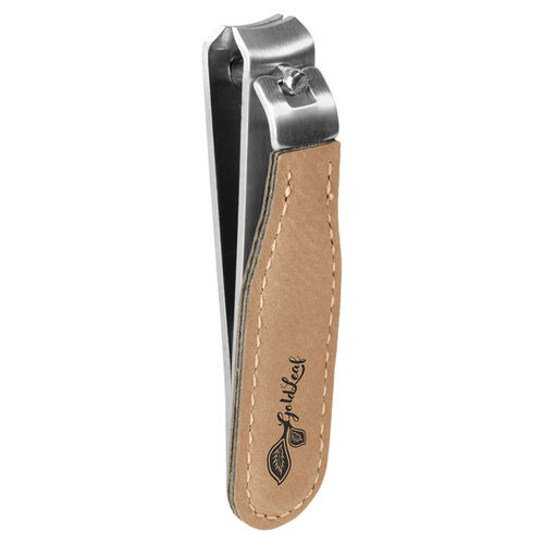 NAIL CLIPPER with laserable leather
