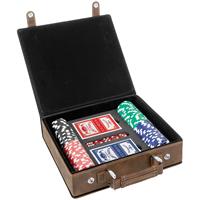 POKER SET with 100 Chips in laserable coffer