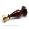 Embellished wood handle 85mm for signets, dark