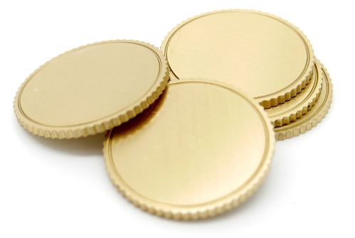 Coin Blank D=30mm BRASS with ridged edge.