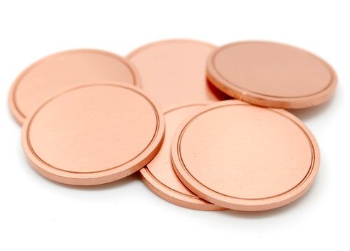 Coin-Münze-Blanko D=30mm Kupfer mit Glattrand