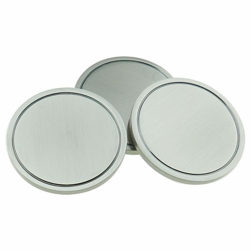 Coin Blank D=40mmx3mm color Antique SILVER brushed, with smooth edge.