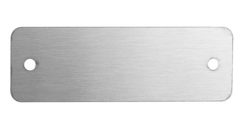 Stainless steel blank brushed 100x33x1,5mm, 2 holes 4mm