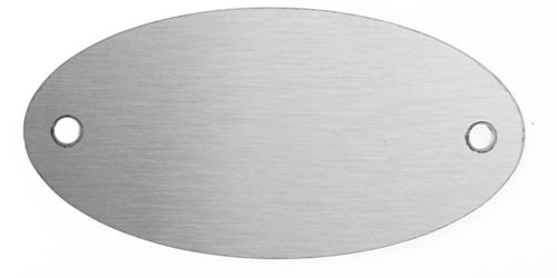 Stainless steel blank brushed 120x60x1,5mm, 2 holes 4mm